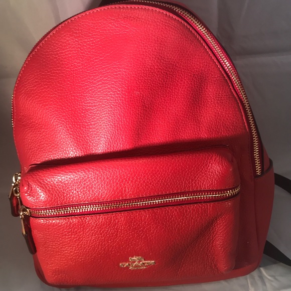 Coach Refined Pebbled Leather Backpack - Picture 7 of 8